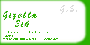 gizella sik business card